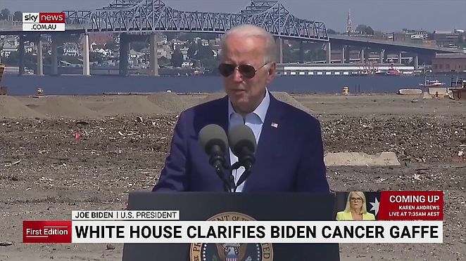 White House clarifies Biden cancer gaffe